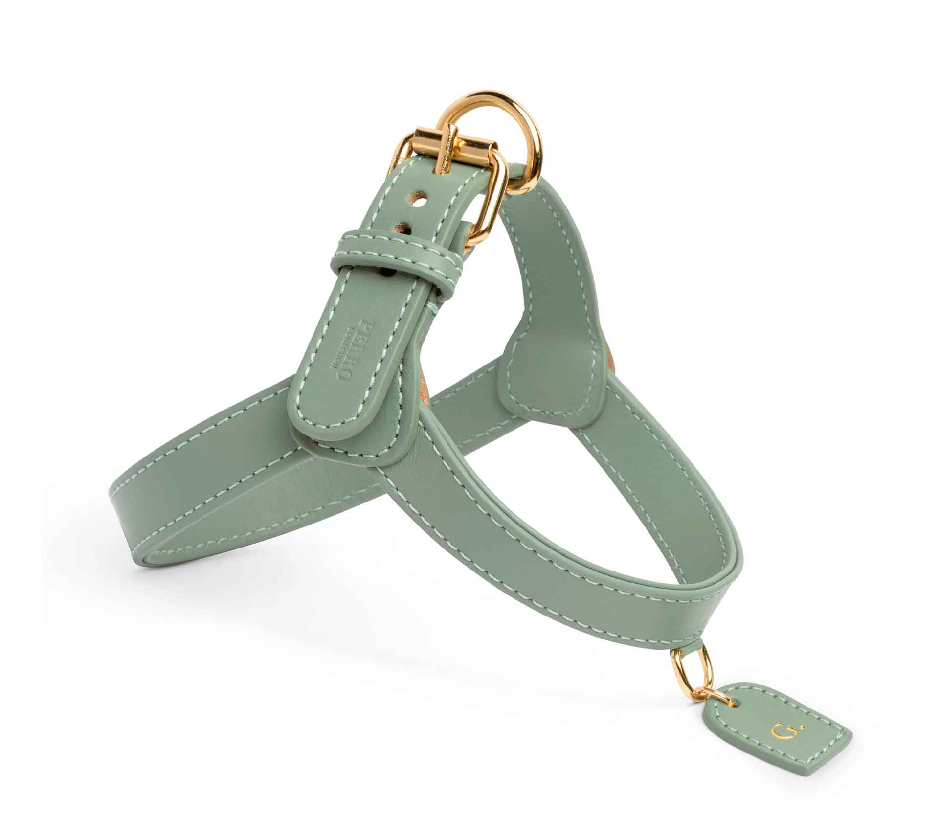 Guia de Coleira para Pet Dupla Harness Caramelo