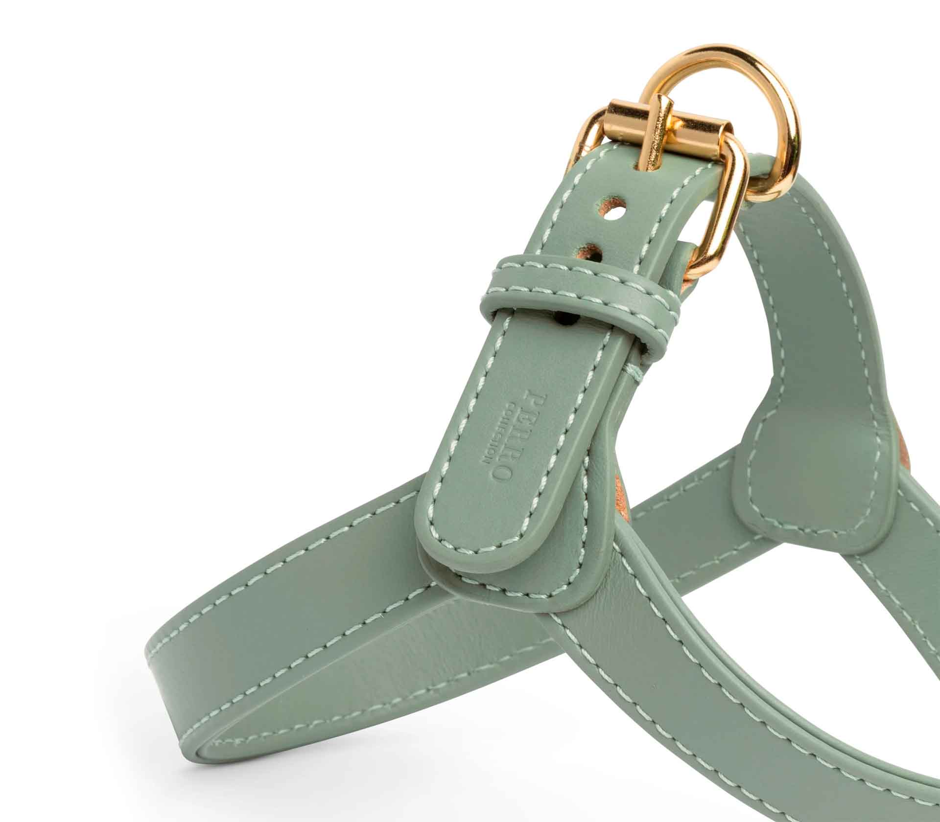 Guia de Coleira para Pet Dupla Harness Caramelo