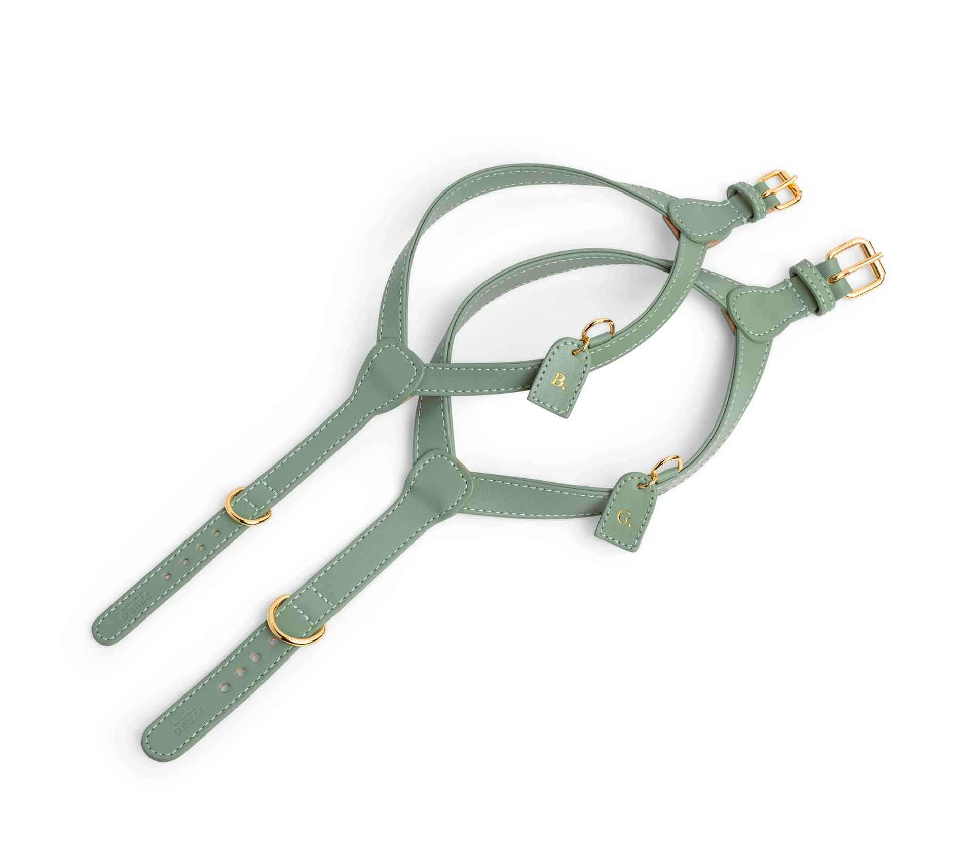 Guia de Coleira para Pet Dupla Harness Caramelo