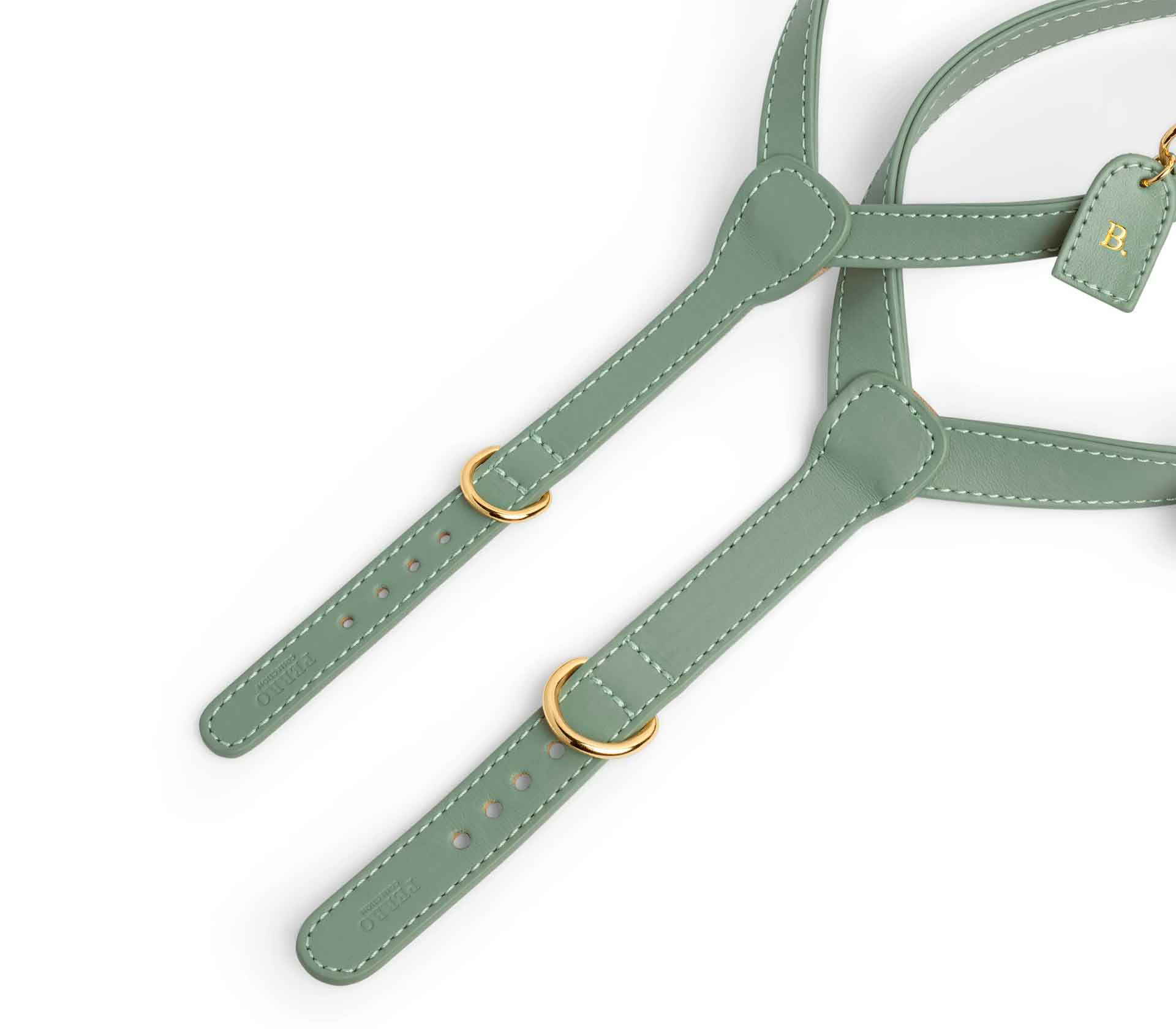 Guia de Coleira para Pet Dupla Harness Caramelo