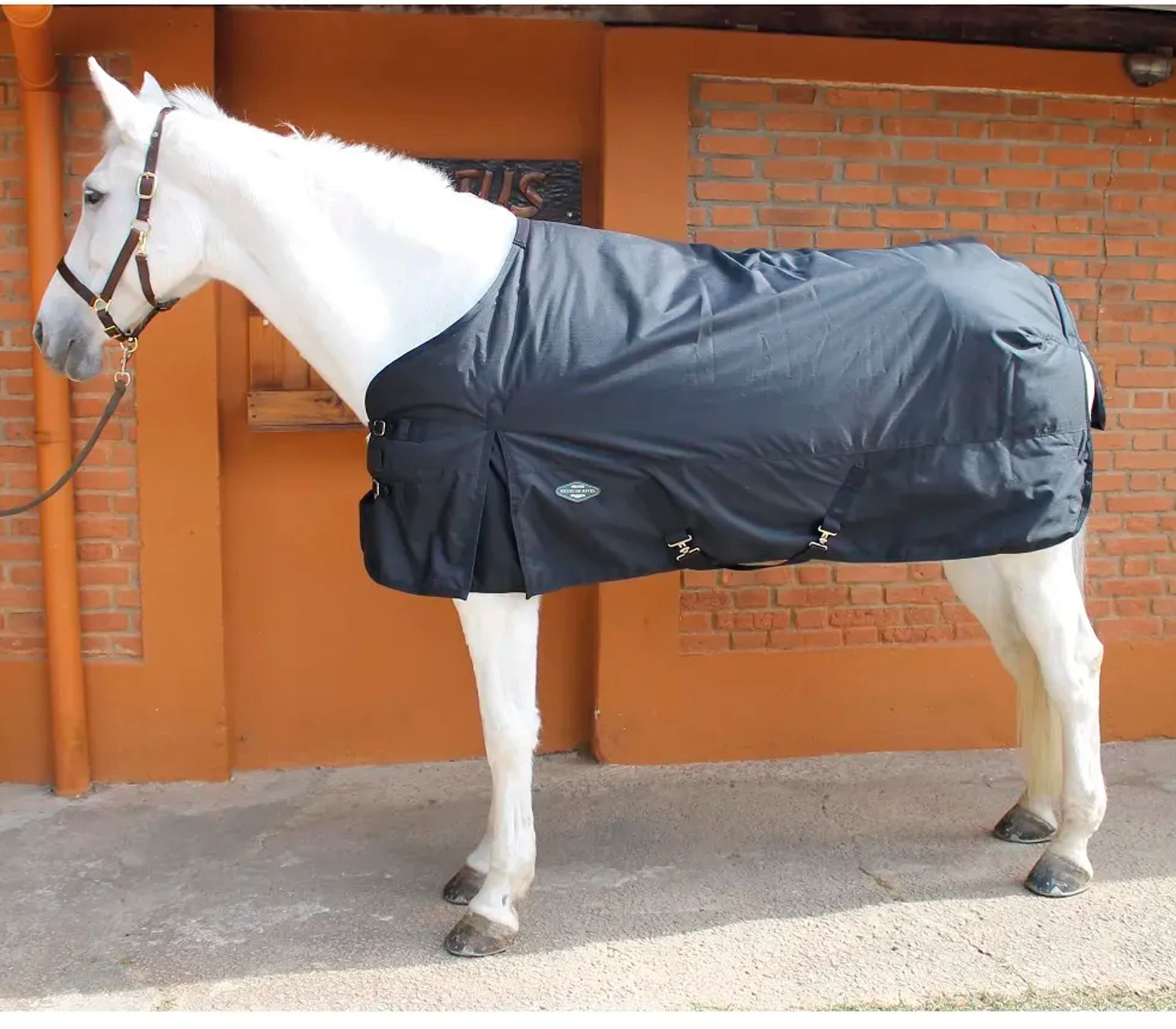 Capa de Inverno Impermeável Acolchoada para Cavalo Preta